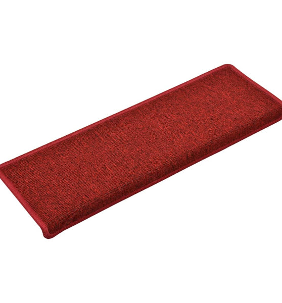 Teppich-Treppenstufen 15 Stk. 65x21x4 cm Rot