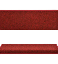 Teppich-Treppenstufen 15 Stk. 65x21x4 cm Rot