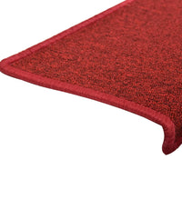 Teppich-Treppenstufen 15 Stk. 65x21x4 cm Rot