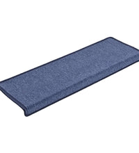 Teppich-Treppenstufen 15 Stk. 65x21x4 cm Blau