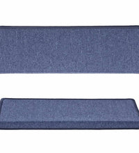 Teppich-Treppenstufen 15 Stk. 65x21x4 cm Blau