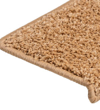 Teppich-Treppenstufen 15 Stk. 65x21x4 cm Beige