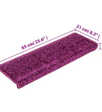 Teppich-Treppenstufen 15 Stk. 65x21x4 cm Violett