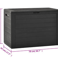 Gartenbox Anthrazit 78x44x55 cm