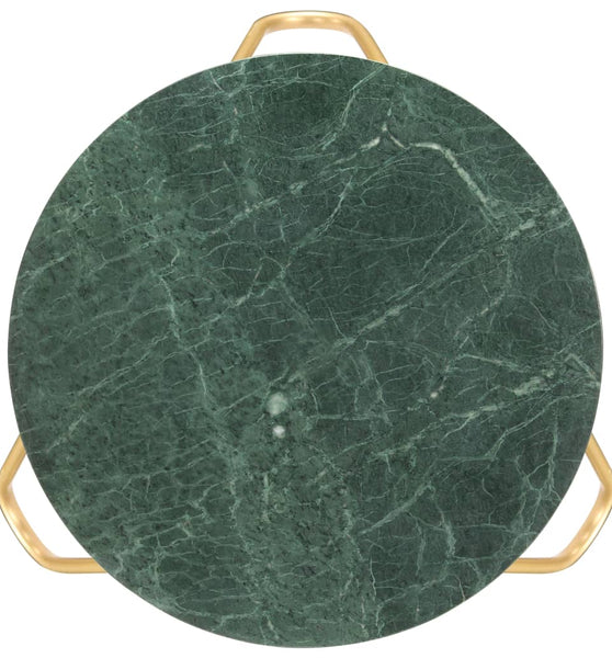 Couchtisch Grün 65x65x42 cm Echtstein in Marmoroptik