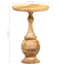 Runder Beistelltisch 43 x 43 x 66 cm Massivholz Mango