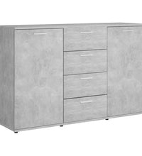 Sideboard Betongrau 120x35,5x75 cm Holzwerkstoff