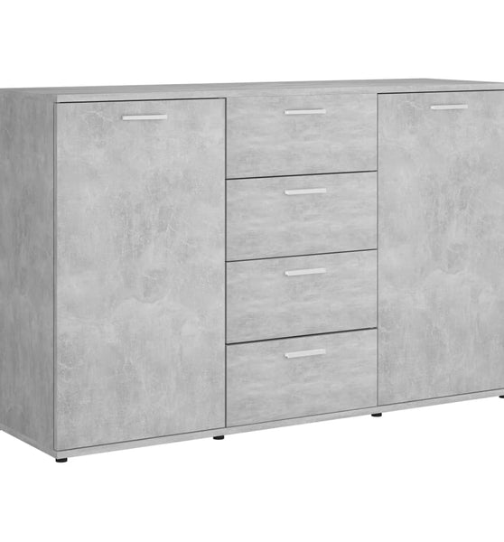 Sideboard Betongrau 120x35,5x75 cm Holzwerkstoff