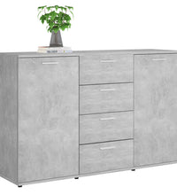 Sideboard Betongrau 120x35,5x75 cm Holzwerkstoff