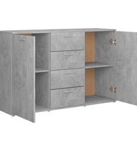 Sideboard Betongrau 120x35,5x75 cm Holzwerkstoff