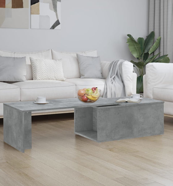 Couchtisch Betongrau 150x50x35 cm Holzwerkstoff