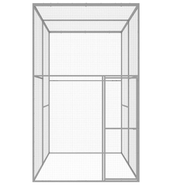 Katzenkäfig 3x1,5x2,5 m Verzinkter Stahl