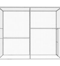 Katzenkäfig 3x1,5x2,5 m Verzinkter Stahl