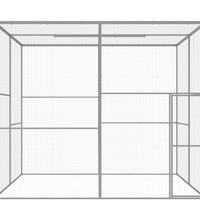 Katzenkäfig 3x3x2,5 m Verzinkter Stahl