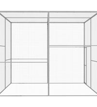 Katzenkäfig 3x3x2,5 m Verzinkter Stahl