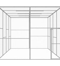 Katzenkäfig 6x3x2,5 m Verzinkter Stahl