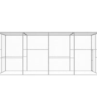 Katzenkäfig 6x3x2,5 m Verzinkter Stahl