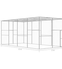 Katzenkäfig 6x3x2,5 m Verzinkter Stahl