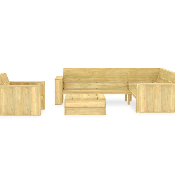 3-tlg. Garten-Lounge-Set Kiefernholz Imprägniert