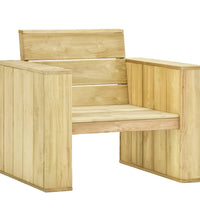 3-tlg. Garten-Lounge-Set Kiefernholz Imprägniert