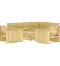 4-tlg. Garten-Lounge-Set Kiefernholz Imprägniert
