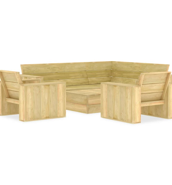 4-tlg. Garten-Lounge-Set Kiefernholz Imprägniert
