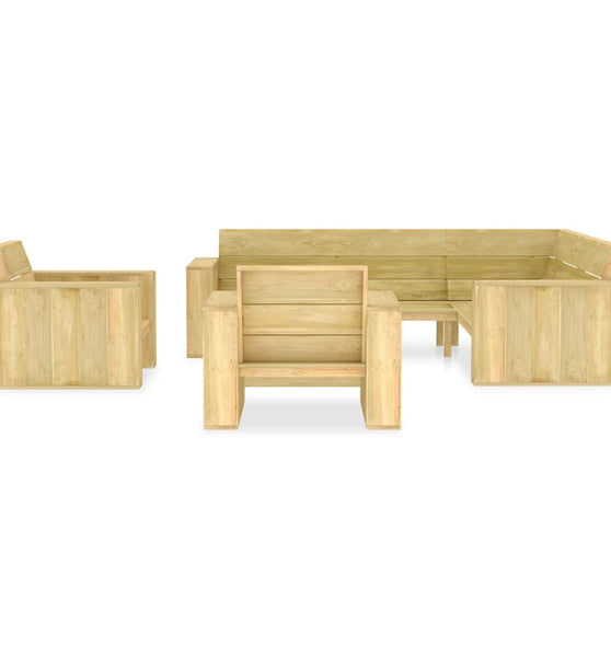 4-tlg. Garten-Lounge-Set Kiefernholz Imprägniert