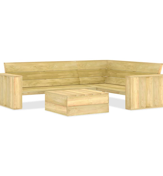 2-tlg. Garten-Lounge-Set Kiefernholz Imprägniert