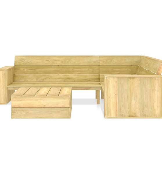2-tlg. Garten-Lounge-Set Kiefernholz Imprägniert