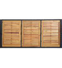 7-tlg. Gartenbar-Set mit Kissen Poly-Rattan Schwarz