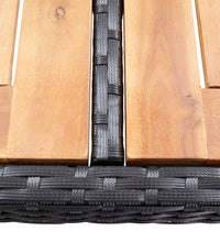 7-tlg. Gartenbar-Set mit Kissen Poly-Rattan Schwarz