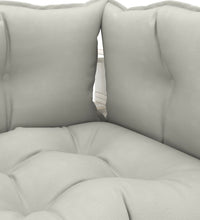 Garten-Palettensofa 2-Sitzer mit Kissen in Taupe Holz