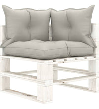 Garten-Palettensofa 4-Sitzer mit Kissen in Taupe Holz