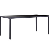 9-tlg. Essgruppe Kunstleder Grau