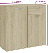 Sideboard Sonoma-Eiche 80x36x75 cm Holzwerkstoff