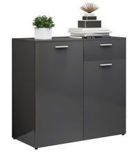 Sideboard Hochglanz-Grau 80x36x75 cm Holzwerkstoff