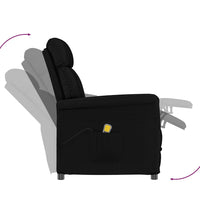 Massagesessel Schwarz Wildleder-Optik