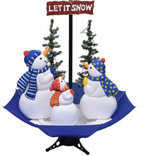 Weihnachtsbaum mit Schnee und Schirm-Fuß Blau 170 cm PVC