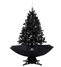 Schneiender Weihnachtsbaum mit Schirmfuß Schwarz 140 cm PVC