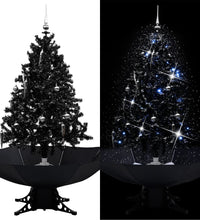 Schneiender Weihnachtsbaum mit Schirmfuß Schwarz 140 cm PVC