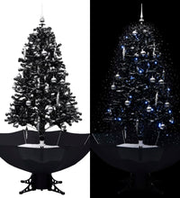 Schneiender Weihnachtsbaum mit Schirmfuß Schwarz 170 cm PVC