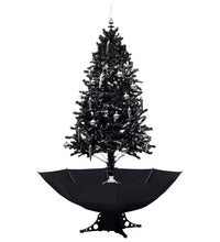 Schneiender Weihnachtsbaum mit Schirmfuß Schwarz 190 cm PVC