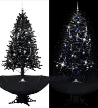 Schneiender Weihnachtsbaum mit Schirmfuß Schwarz 190 cm PVC