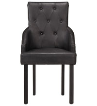 Esszimmerstühle 2 Stk. Schwarz Echtes Ziegenleder