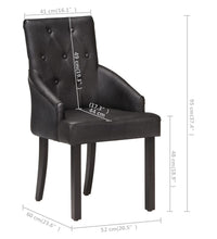 Esszimmerstühle 2 Stk. Schwarz Echtes Ziegenleder