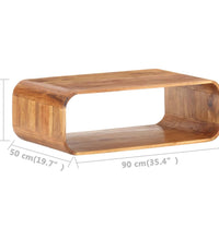 Couchtisch 90x50x30 cm Massivholz Akazie