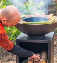 Feuerschale mit Grill ONYX 60 cm mit Abdeckung