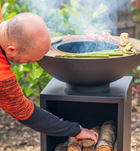 Feuerschale mit Grill ONYX 60 cm mit Abdeckung