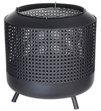 ProGarden Feuerkorb mit Grillrost 50x51 cm Schwarz