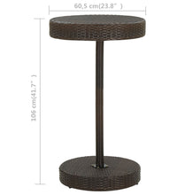 Gartentisch Braun 60,5x106 cm Poly Rattan